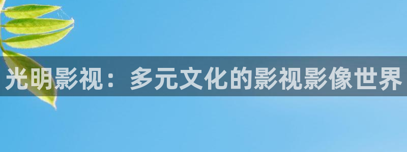 神马影院秋霞电影院：光明影视：多元文化的影视影像世界